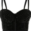 Banned Alternative Xenia Spike Bustier Top Black