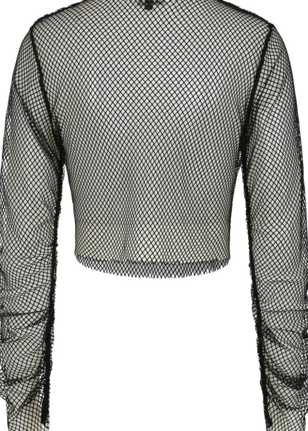 Banned Alternative Zoey Fishnet Top Black