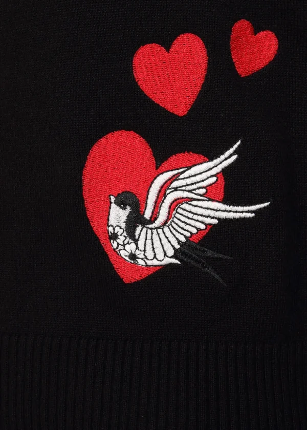 Banned Annie Love Swallow Cardigan Black