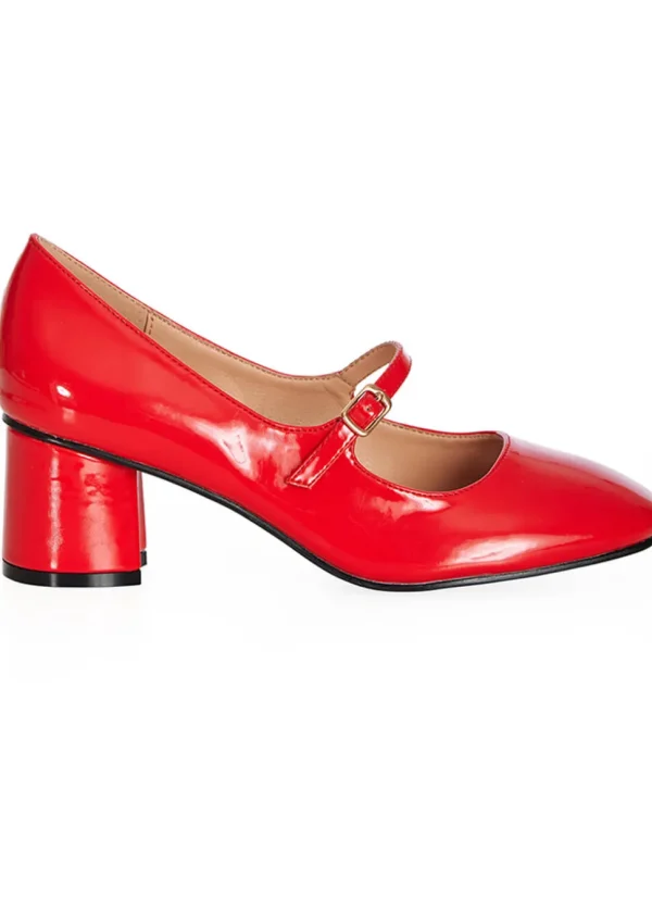 Banned Annie Patent Mary Jane 60's Pumps Red