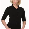 Banned April Bow 40's Cardigan Black