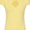 Banned Be Free Jersey Top Yellow