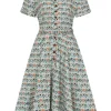 Banned Bella Purrrfect 50's Swing Dress White