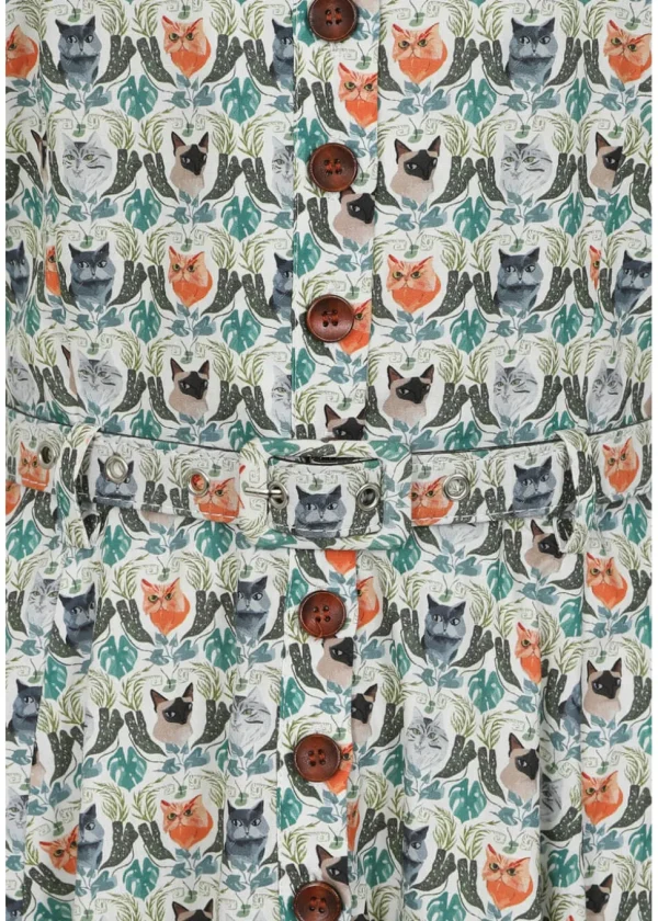 Banned Bella Purrrfect 50's Swing Dress White