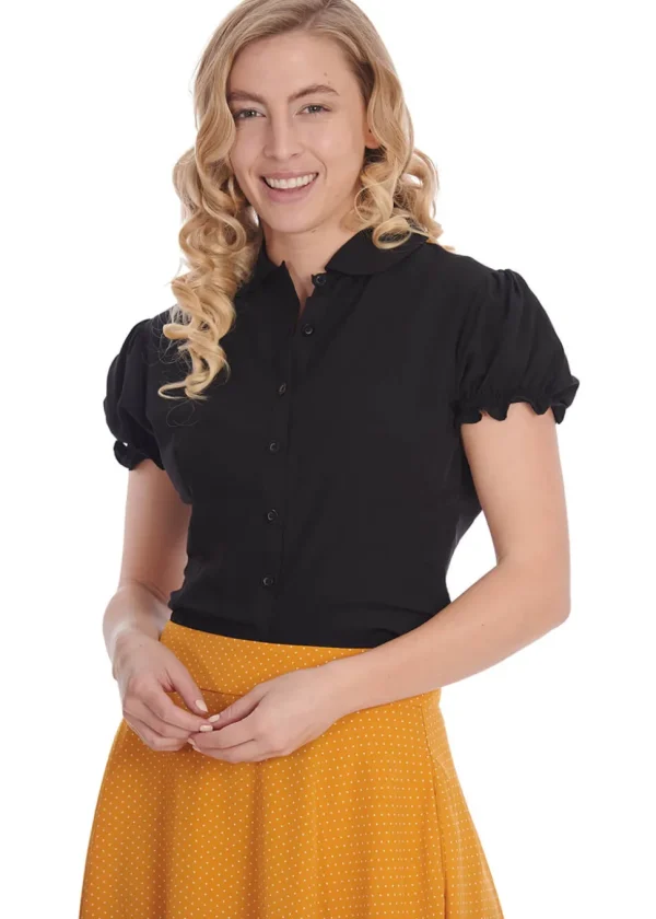 Banned Betsy Bloom 40's Blouse Black
