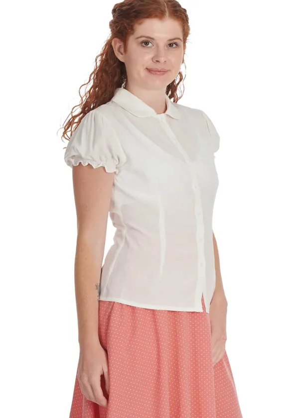 Banned Betsy Bloom 40's Blouse White