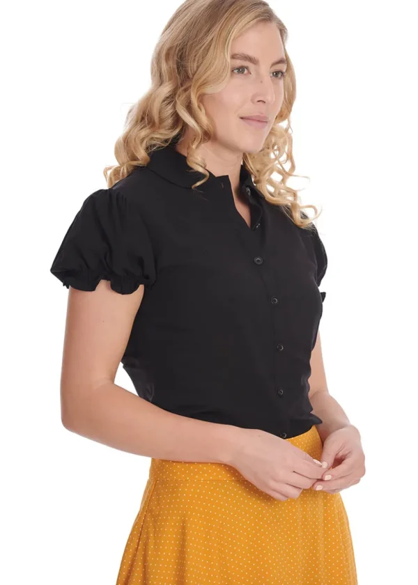 Banned Betsy Bloom 40's Blouse Black