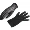 Banned Black Widow Spiderweb Gloves Black