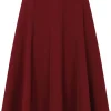 Banned Book Club 50's Swing Skirt Burgundy