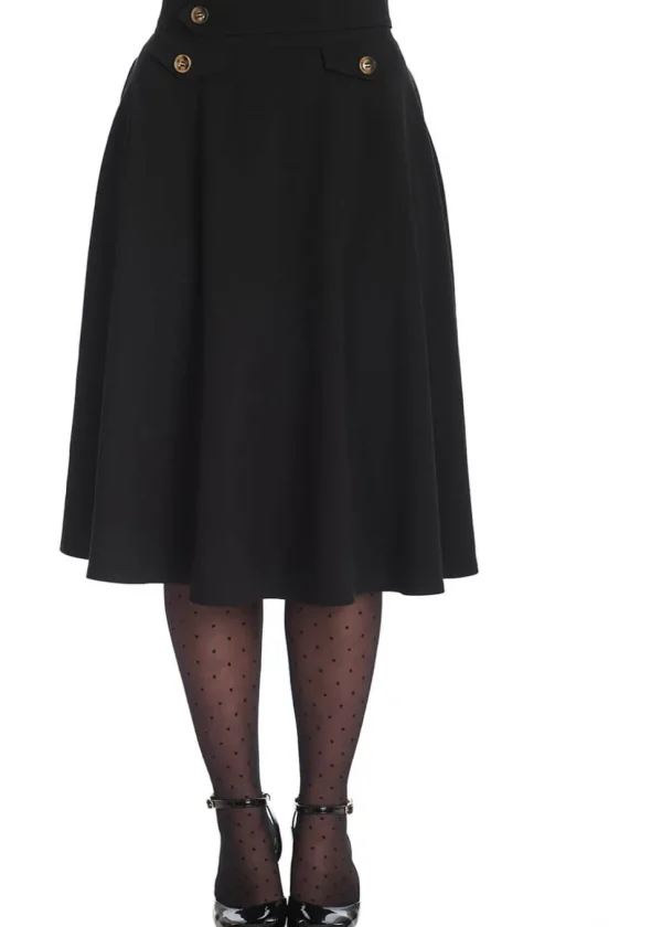 Banned Book Club 50's Swing Skirt Black