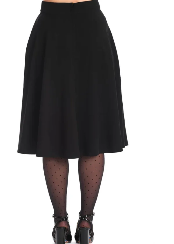 Banned Book Club 50's Swing Skirt Black
