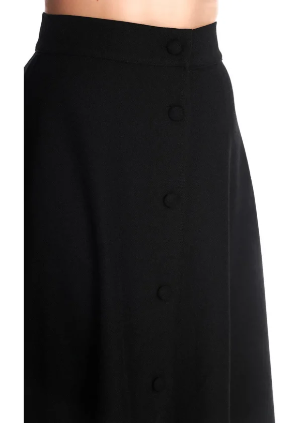 Banned Book Worm 50's Flared Skirt Black