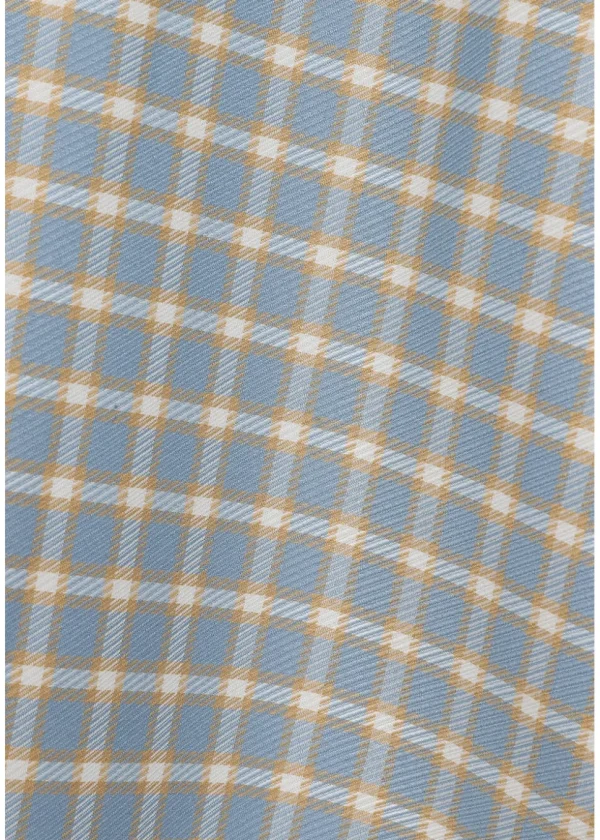 Banned Cary Blue Check 50's Swing Skirt Blue