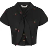 Banned Cherry Vibes Blouse Black
