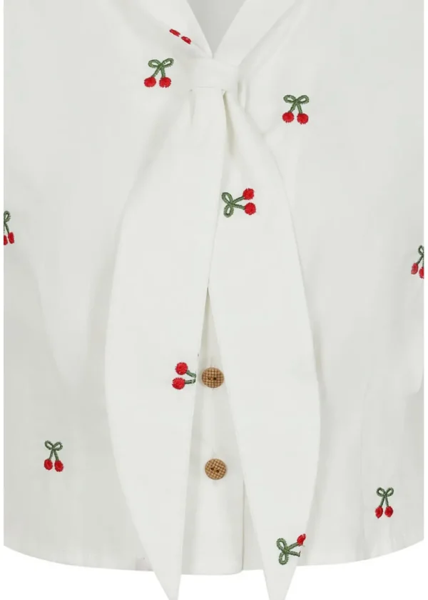 Banned Cherry Vibes Blouse White