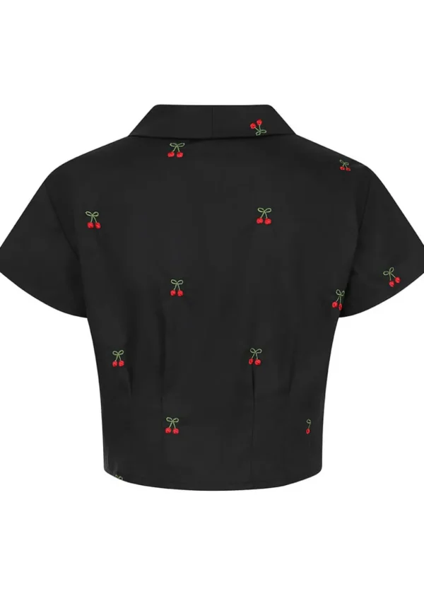 Banned Cherry Vibes Blouse Black