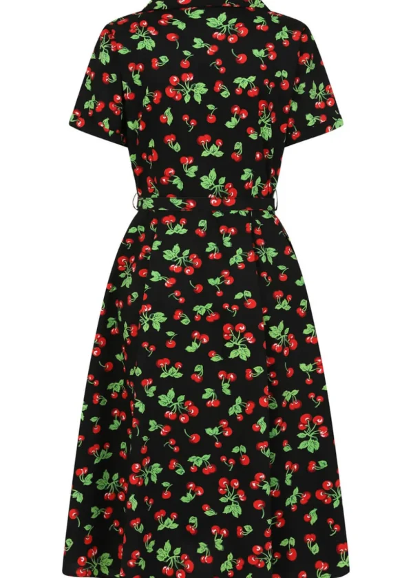 Banned Darla Cherries 50's Swing Dress Black