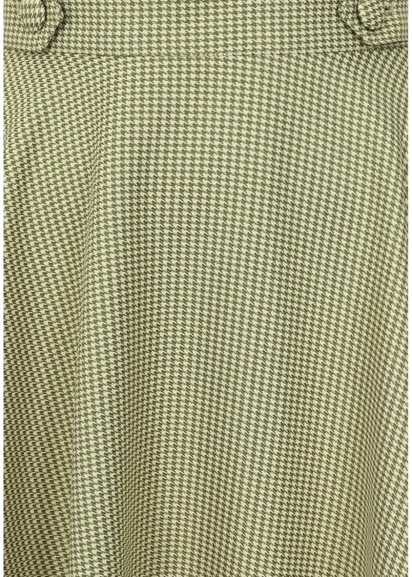 Banned Di Di 50's Swing Skirt Olive White