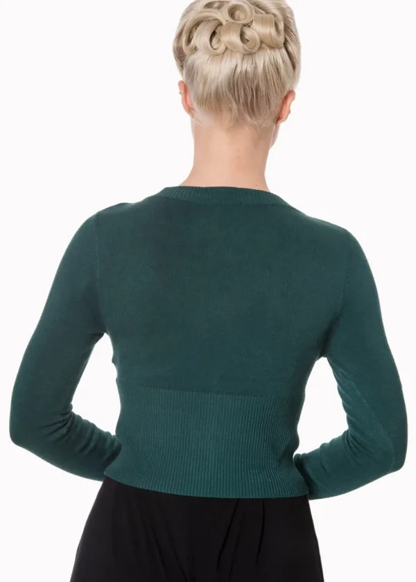 Banned Dolly 50's Cardigan Forest Green