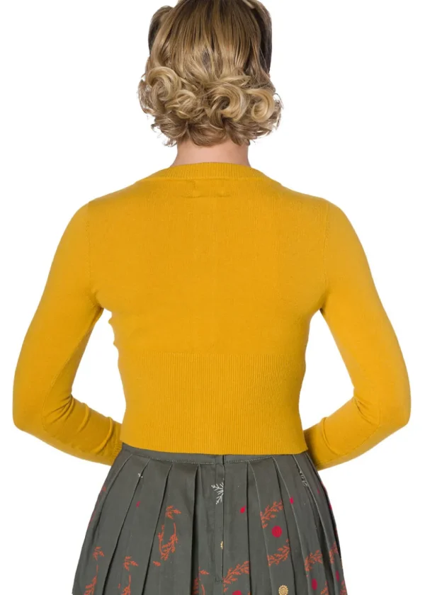 Banned Dolly 50's Cardigan Mustard