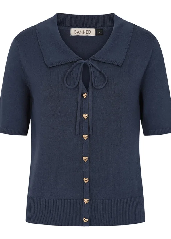 Banned Doris Cardigan Navy Blue