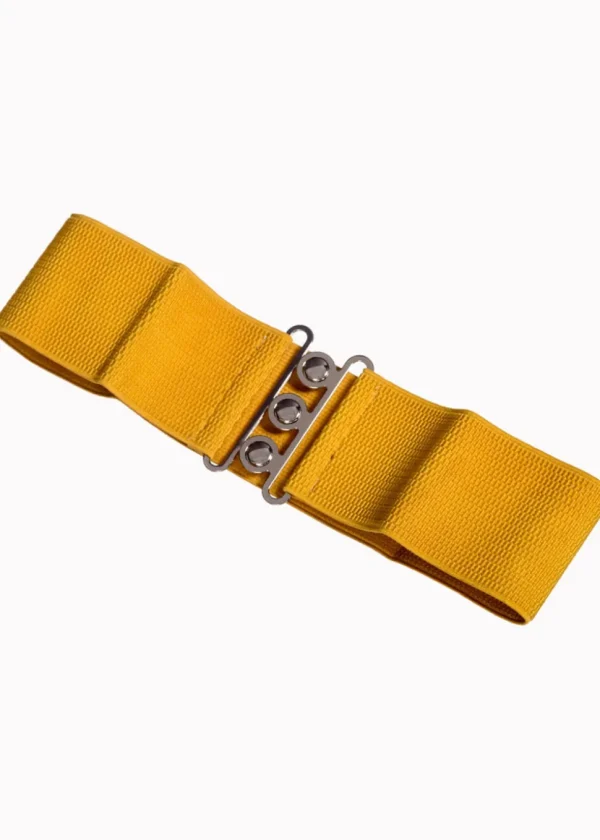 Banned Elastic 50's Belt Mustard