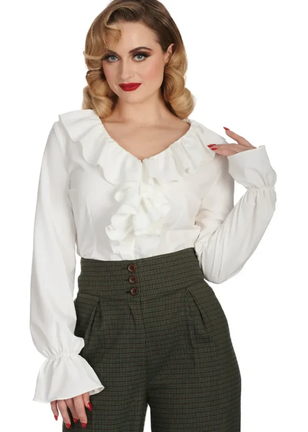 Banned Feeling Frilly Blouse Off White