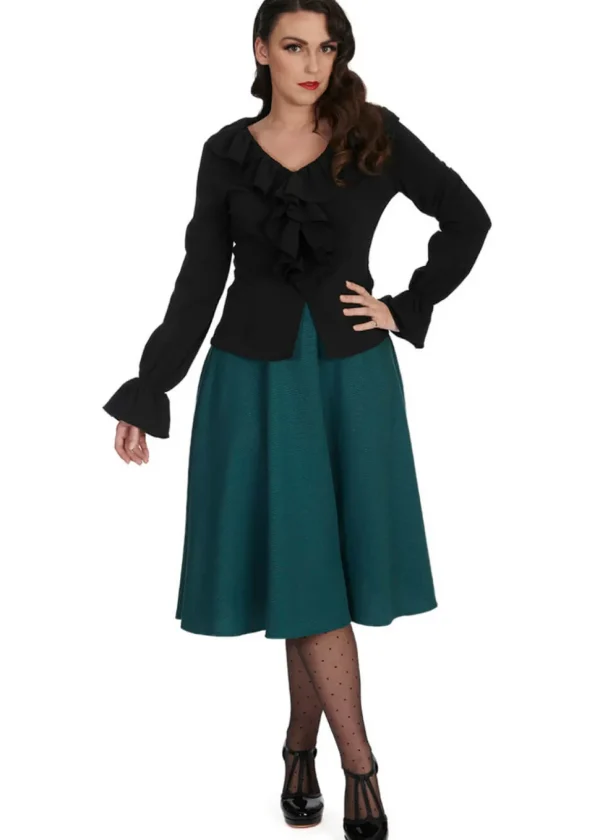 Banned Feeling Frilly Blouse Black