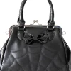 Banned Femme Fatale Spiderweb 50's Bag Black