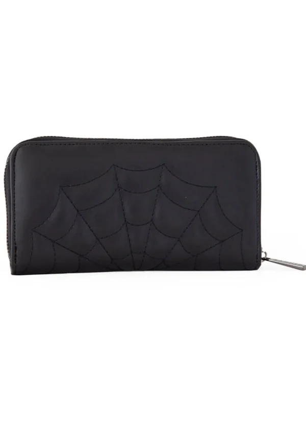 Banned Femme Fatale Spiderweb Wallet Black