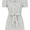 Banned Flora 50's Playsuit Blue
