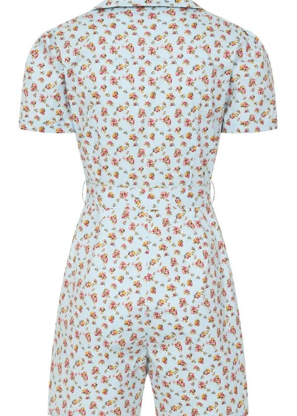 Banned Flora 50's Playsuit Blue