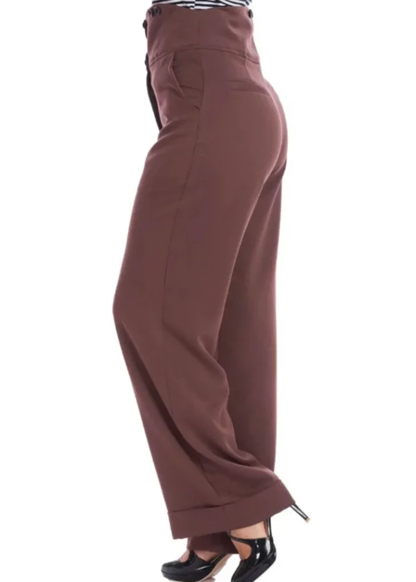 Banned Girl Boss 40's Trousers Brown