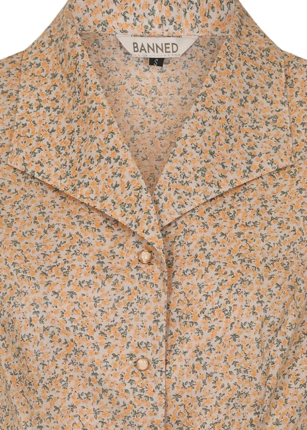 Banned Gloria Wild Flower Blouse Yellow
