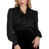 Banned Half Moon Blouse Black