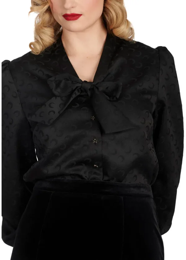 Banned Half Moon Blouse Black