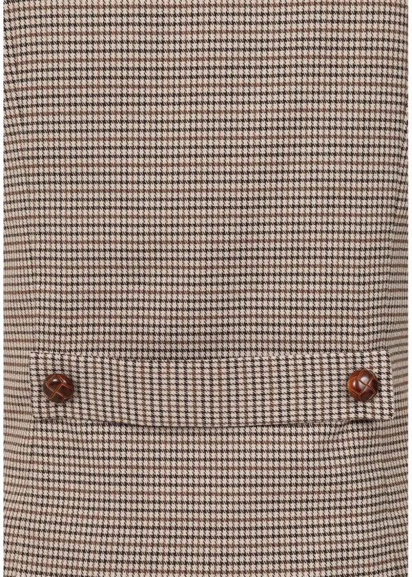 Banned Hallie Houndstooth 40's Waistcoat Brown
