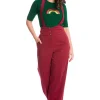 Banned Her Favorites 40's Trousers Burgundy