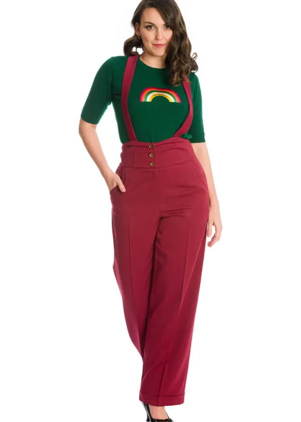 Banned Her Favorites 40's Trousers Burgundy