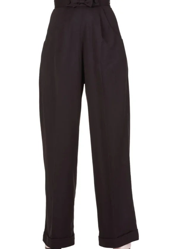 Banned Hidden Away 40's Trousers Black