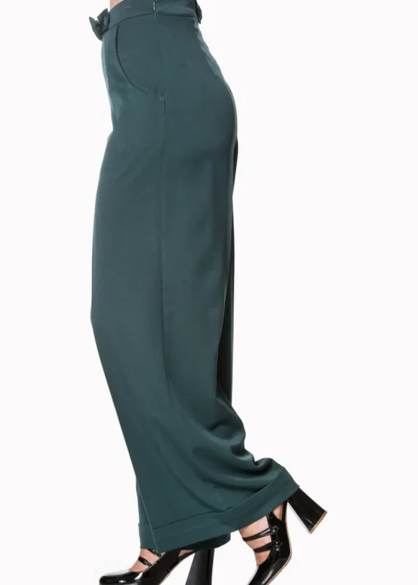 Banned Hidden Away 40's Trousers Teal