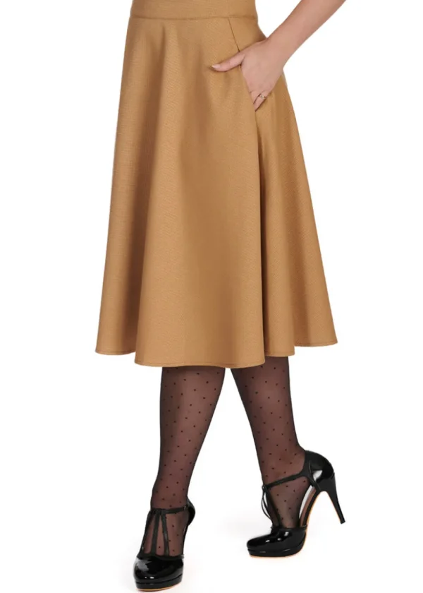 Banned Hope 50's Swing Skirt Gold