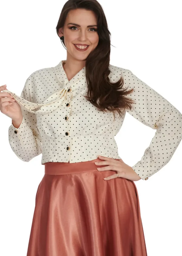 Banned Jane Spot 40's Blouse Cream