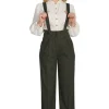 Banned Jenny Check 40's Trousers Green