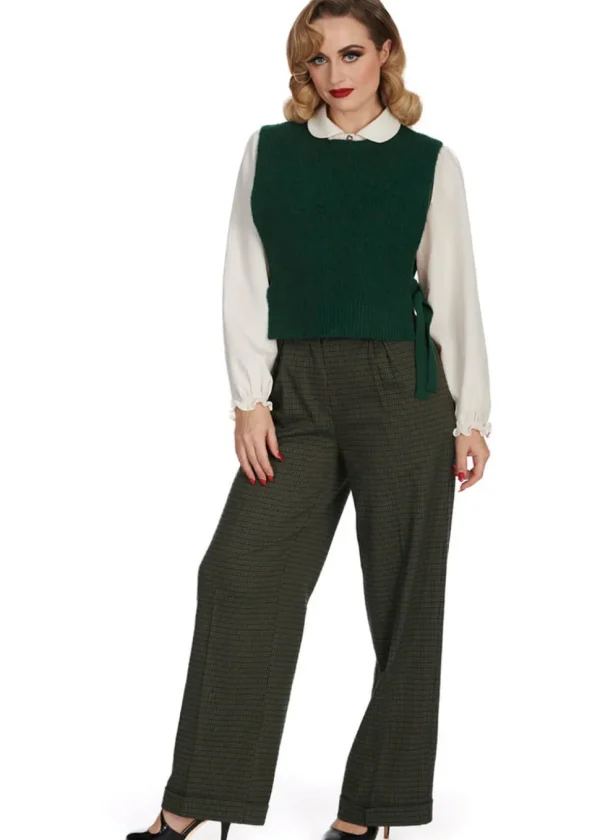 Banned Jenny Check 40's Trousers Green