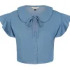 Banned Joanne Denim Blouse Blue