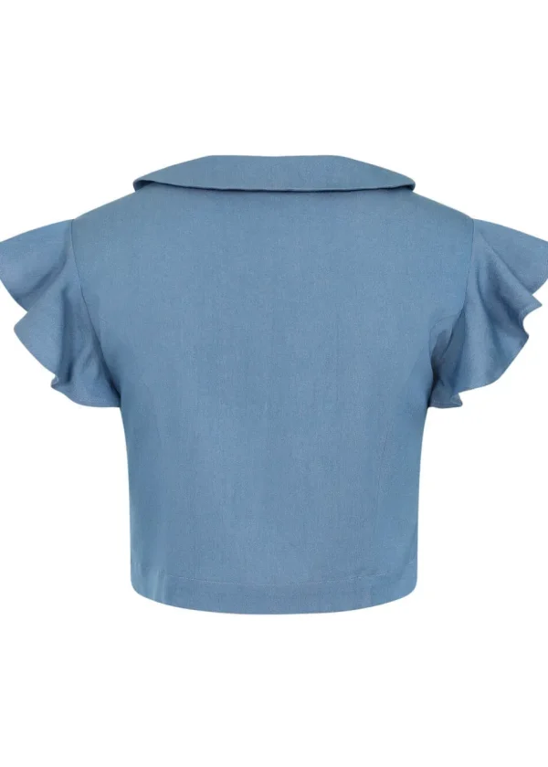 Banned Joanne Denim Blouse Blue