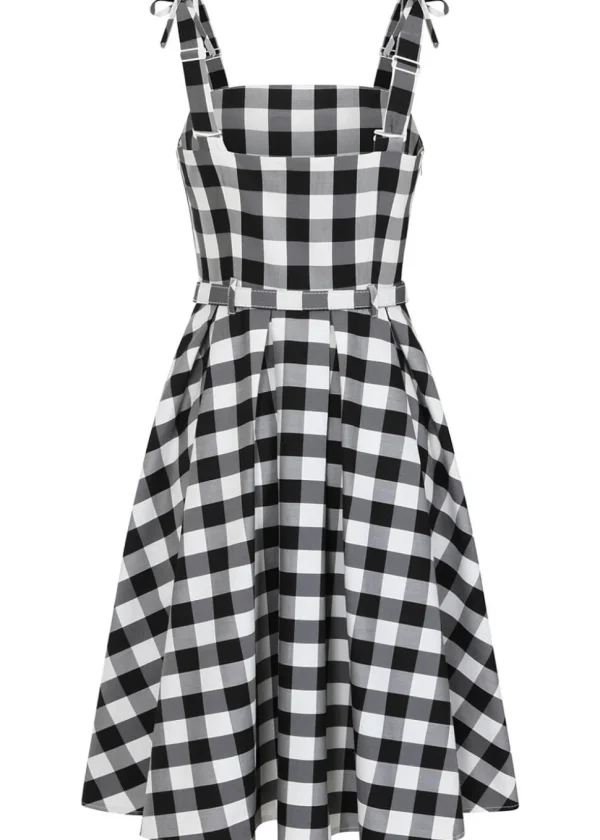 Banned June Gingham Swing Dress Black White