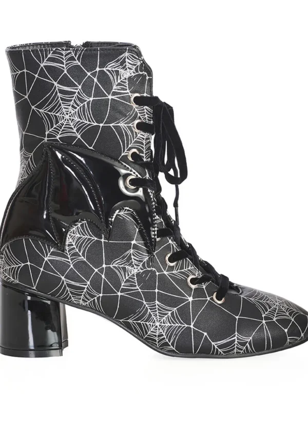 Banned Killian Spiderweb Bat 40's Boots Black