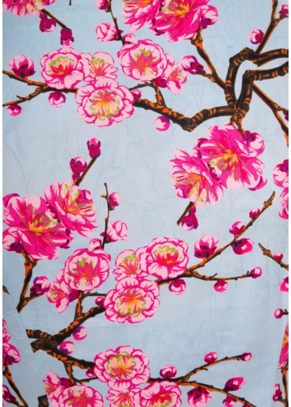 Banned Last Dance Cherry Blossom 50's Swing Dress Blue